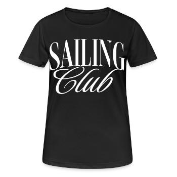 Sailing Club - Frauen T-Shirt atmungsaktiv - Schwarz - Vorne - AI Model Female 172 light (172cm)