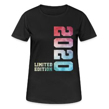 6. Geburtstag Limited Edition 2020 – Jahrgang 2020 - Frauen T-Shirt atmungsaktiv - Schwarz - Vorne - AI Model Female 172 light (172cm)