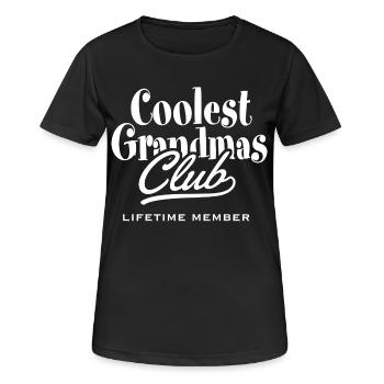 Coolste Großmütter Club Logo - Frauen T-Shirt atmungsaktiv - Schwarz - Vorne - AI Model Female 172 light (172cm)