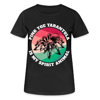 Pinkzeh Rosafuss Tarantel Sprüche - Frauen T-Shirt atmungsaktiv - Schwarz - Vorne - AI Model Female 172 light (172cm)