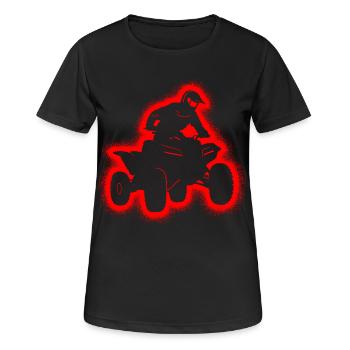 Quad ATV Motocross Kinder Jungen Herren Offroad - Frauen T-Shirt atmungsaktiv - Schwarz - Vorne - AI Model Female 172 light (172cm)