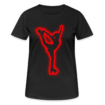 Roller Skates Rollerskates Damen Mädchen Rollschuh - Frauen T-Shirt atmungsaktiv - Schwarz - Vorne - AI Model Female 172 light (172cm)