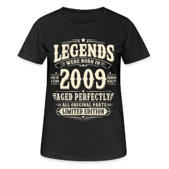 17. Geburtstag Geschenk Mann 2009 Vintage Retro - Frauen T-Shirt atmungsaktiv - Schwarz - Vorne - AI Model Female 172 light (172cm)
