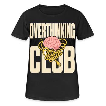 Overthinking Club mit Gedankenchaos - Frauen T-Shirt atmungsaktiv - Schwarz - Vorne - AI Model Female 172 light (172cm)