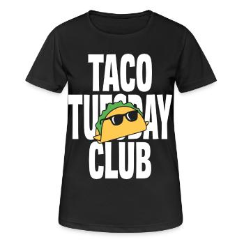Taco Tuesday Club mit cooler Sonnenbrille - Frauen T-Shirt atmungsaktiv - Schwarz - Vorne - AI Model Female 172 light (172cm)