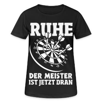Lustige Darts Sprüche Darts Geschenke - Frauen T-Shirt atmungsaktiv - Schwarz - Vorne - AI Model Female 172 light (172cm)