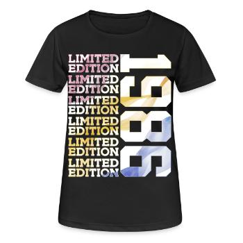 LIMITED EDITION 1986 - 40 JAHRE - 40. GEBURTSTAG - Frauen T-Shirt atmungsaktiv - Schwarz - Vorne - AI Model Female 172 light (172cm)