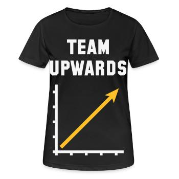 Team Upwards (Success / Progress / NEG Gold 2C) - Women's Breathable T-Shirt - black - Front - AI Model Female 172 light (172cm)