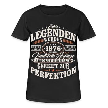 1976 Jahrgang Vintage Geburtstag Geschenk Retro - Frauen T-Shirt atmungsaktiv - Schwarz - Vorne - AI Model Female 172 light (172cm)