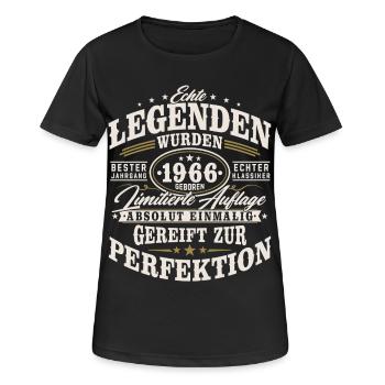 1966 Jahrgang Vintage Geburtstag Geschenk Retro - Frauen T-Shirt atmungsaktiv - Schwarz - Vorne - AI Model Female 172 light (172cm)