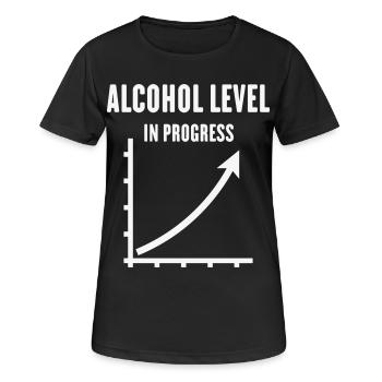 Alcohol Level In Progress (Drinking Team / White) - Frauen T-Shirt atmungsaktiv - Schwarz - Vorne - AI Model Female 172 light (172cm)