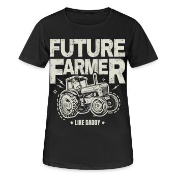 Future Farmer Baby Tractor Vintage Dad - Women's Breathable T-Shirt - black - Front - AI Model Female 172 light (172cm)