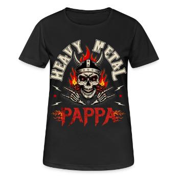 Heavy Metal Dad T-Shirt Geschenk - Frauen T-Shirt atmungsaktiv - Schwarz - Vorne - AI Model Female 172 light (172cm)