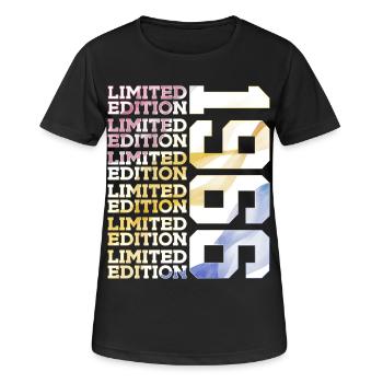 LIMITED EDITION 1966 - 60 JAHRE - 60. GEBURTSTAG - Frauen T-Shirt atmungsaktiv - Schwarz - Vorne - AI Model Female 172 light (172cm)