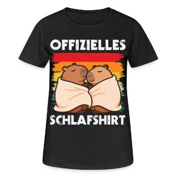 Life is Better with Capybaras - Süßes Nagetier - Frauen T-Shirt atmungsaktiv - Schwarz - Vorne - AI Model Female 172 light (172cm)