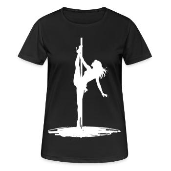 Pole Dance Silhouette – Aesthetic Art - Women's Breathable T-Shirt - black - Front - AI Model Female 172 light (172cm)
