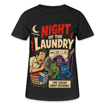Nacht der Rachesocken - Frauen T-Shirt atmungsaktiv - Schwarz - Vorne - AI Model Female 172 light (172cm)