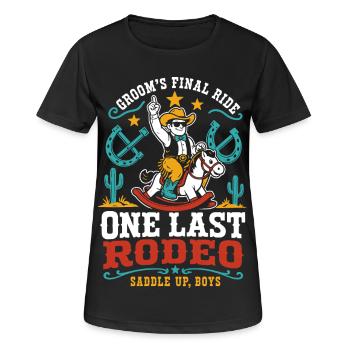One last rodeo for the groom - Women's Breathable T-Shirt - black - Front - AI Model Female 172 light (172cm)