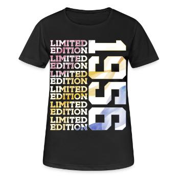 LIMITED EDITION 1956 - 70 JAHRE - 70. GEBURTSTAG - Frauen T-Shirt atmungsaktiv - Schwarz - Vorne - AI Model Female 172 light (172cm)
