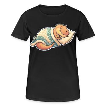 Dinosaure endormi - T-shirt respirant Femme - noir - Devant - AI Model Female 172 light (172cm)