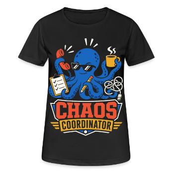 Chaos Coordinator Octopus - Women's Breathable T-Shirt - black - Front - AI Model Female 172 light (172cm)