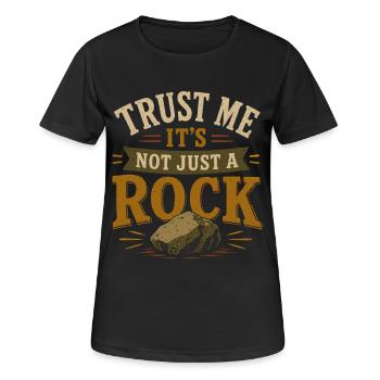 Collecteur de roches, géologie, collecteur de roches, collecteur de roches - T-shirt respirant Femme - noir - Devant - AI Model Female 172 light (172cm)