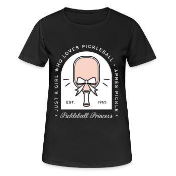 Pickleball-Prinzessin-Mädchen - Frauen T-Shirt atmungsaktiv - Schwarz - Vorne - AI Model Female 172 light (172cm)