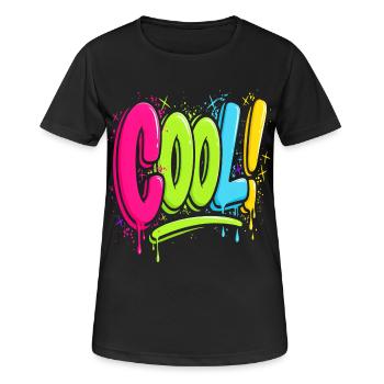 Stylo stylé Graffiti Street Art Spray Spray Shirt - T-shirt respirant Femme - noir - Devant - AI Model Female 172 light (172cm)