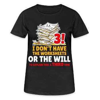 Troisième fois pour procrastination, Tee - T-shirt respirant Femme - noir - Devant - AI Model Female 172 light (172cm)