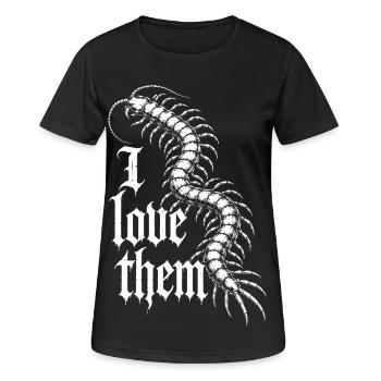 Skolopender Fan - Frauen T-Shirt atmungsaktiv - Schwarz - Vorne - AI Model Female 172 light (172cm)