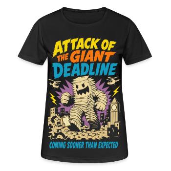 Attaque de la gigantesque échéance - T-shirt respirant Femme - noir - Devant - AI Model Female 172 light (172cm)