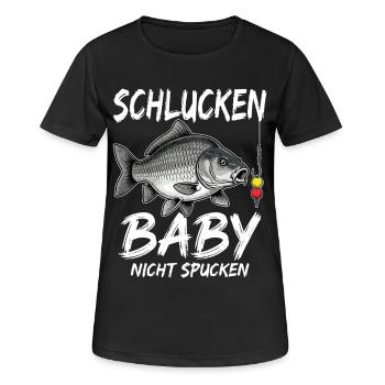 Schlucken Baby Nicht Spucken - Frauen T-Shirt atmungsaktiv - Schwarz - Vorne - AI Model Female 172 light (172cm)