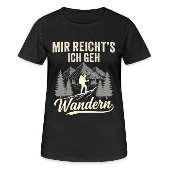 Mir reicht´s ich geh wandern! Wander - Frauen T-Shirt atmungsaktiv - Schwarz - Vorne - AI Model Female 172 light (172cm)