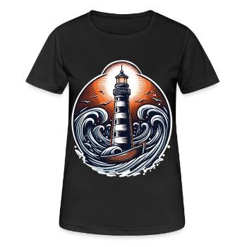 lighthouse - Women's Breathable T-Shirt - black - Front - AI Model Female 172 light (172cm)