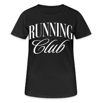 Running Club - Women's Breathable T-Shirt - black - Front - AI Model Female 172 light (172cm)
