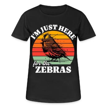 Funny zebra finch sayings - Women's Breathable T-Shirt - black - Front - AI Model Female 172 light (172cm)