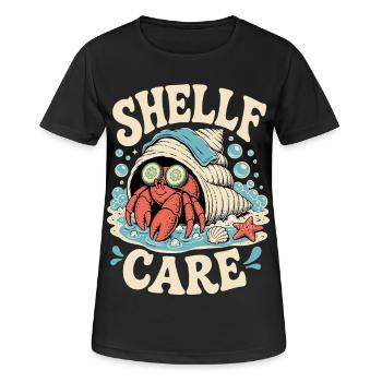 Shelf Care – Wellness Hermit Crab - Women's Breathable T-Shirt - black - Front - AI Model Female 172 light (172cm)