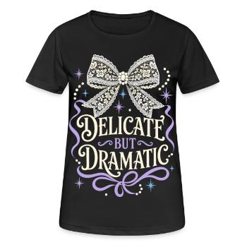 Salut délicat mais dramatique - T-shirt respirant Femme - noir - Devant - AI Model Female 172 light (172cm)