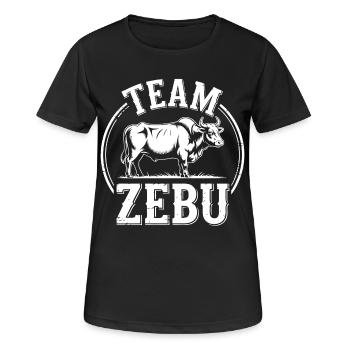 Motif du zèbu - T-shirt respirant Femme - noir - Devant - AI Model Female 172 light (172cm)