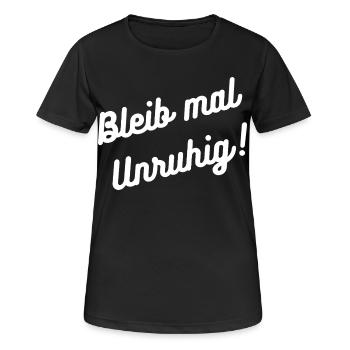 HN Stay Restless – Écriture manuscrite - T-shirt respirant Femme - noir - Devant - AI Model Female 172 light (172cm)