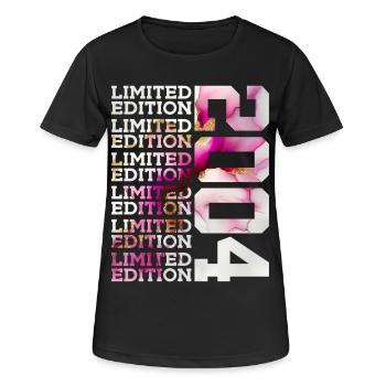 LIMITED EDITION 2004 - 22 YEARS - 22ND BIRTHDAY - Women's Breathable T-Shirt - black - Front - AI Model Female 172 light (172cm)