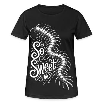 Motif de Scolopender - T-shirt respirant Femme - noir - Devant - AI Model Female 172 light (172cm)