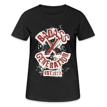 Badass Generation X 1973 - Women's Breathable T-Shirt - black - Front - AI Model Female 172 light (172cm)
