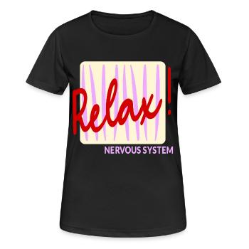 Nervous System Relax - Women's Breathable T-Shirt - black - Front - AI Model Female 172 light (172cm)