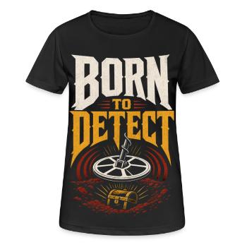 Chasse au trésor au détecteur de métaux - T-shirt respirant Femme - noir - Devant - AI Model Female 172 light (172cm)