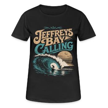 Jeffreys Bay Surfing - Women's Breathable T-Shirt - black - Front - AI Model Female 172 light (172cm)