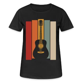 Retro Guitar Graphic - Musician Guitarist - Women's Breathable T-Shirt - black - Front - AI Model Female 172 light (172cm)