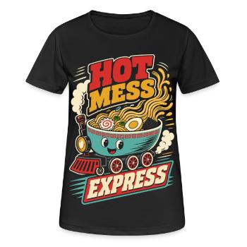 Hot Mess Express Ramen Train - Women's Breathable T-Shirt - black - Front - AI Model Female 172 light (172cm)