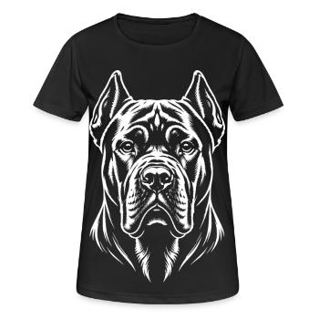 Cane Corso Head - T-shirt respirant Femme - noir - Devant - AI Model Female 172 light (172cm)