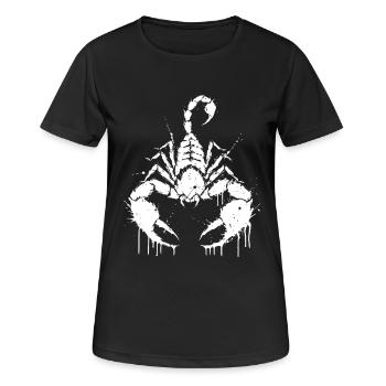 Scorpion White Splash - Women's Breathable T-Shirt - black - Front - AI Model Female 172 light (172cm)